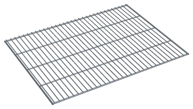 Rendu 3D d’une claie inox en grille.